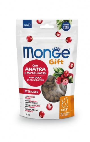 Monge Gatto Gift Sterilised Anatra e Mirtilli Rossi 60g Monge Gatto Gift Sterilised Anatra e Mirtilli Rossi 60g